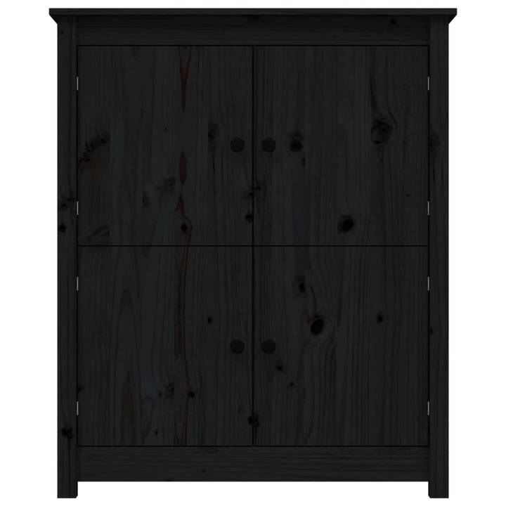skænk 83x41,5x100 cm massivt fyrretræ sort