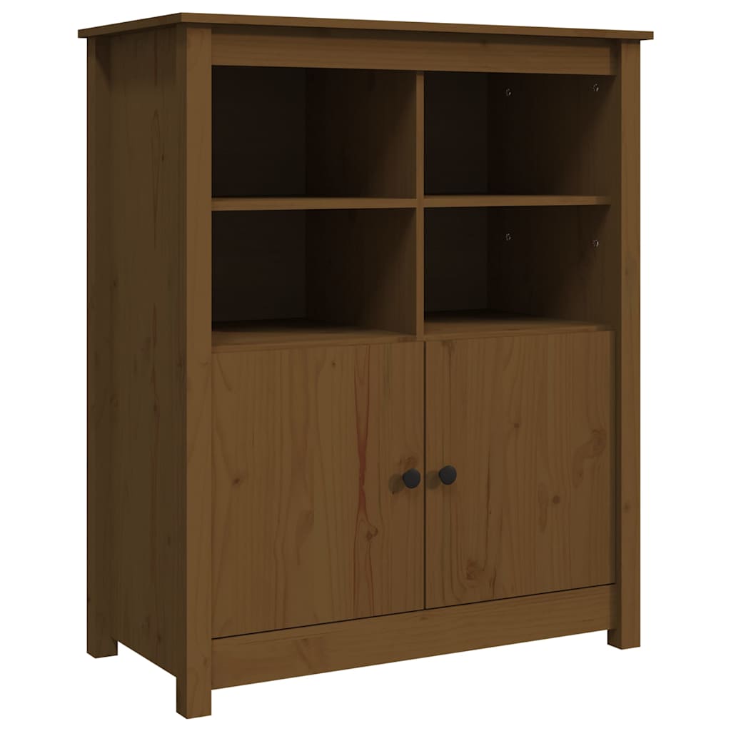 skænk 83x41,5x100 cm massivt fyrretræ gyldenbrun