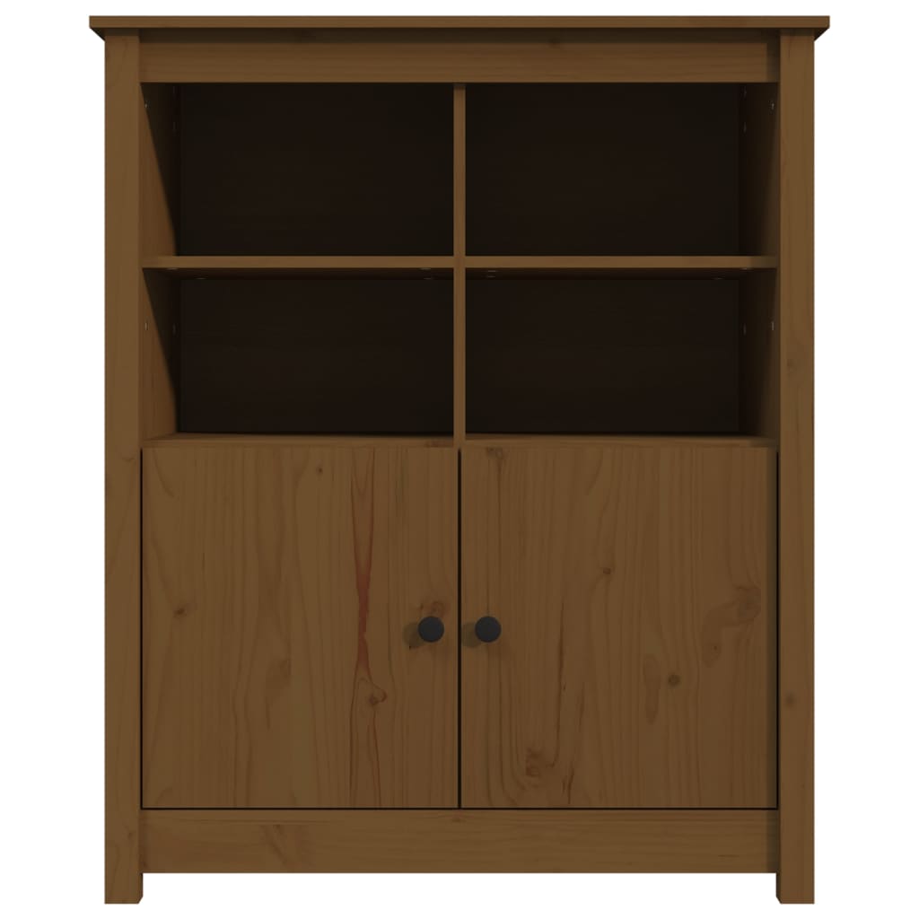 skænk 83x41,5x100 cm massivt fyrretræ gyldenbrun
