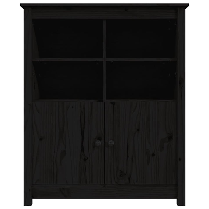 skænk 83x41,5x100 cm massivt fyrretræ sort