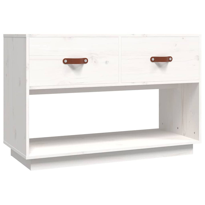 tv-bord 90x40x60 cm massivt fyrretræ hvid