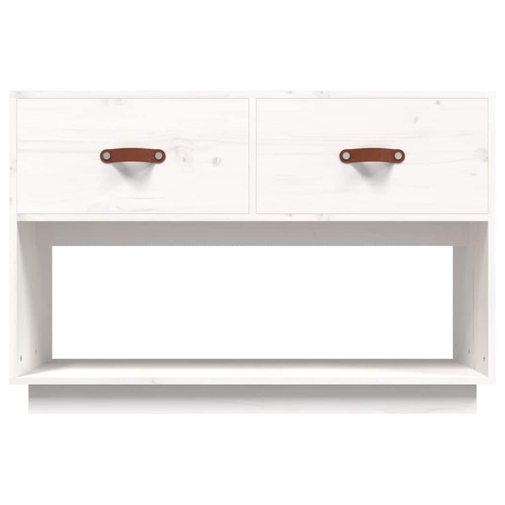 tv-bord 90x40x60 cm massivt fyrretræ hvid