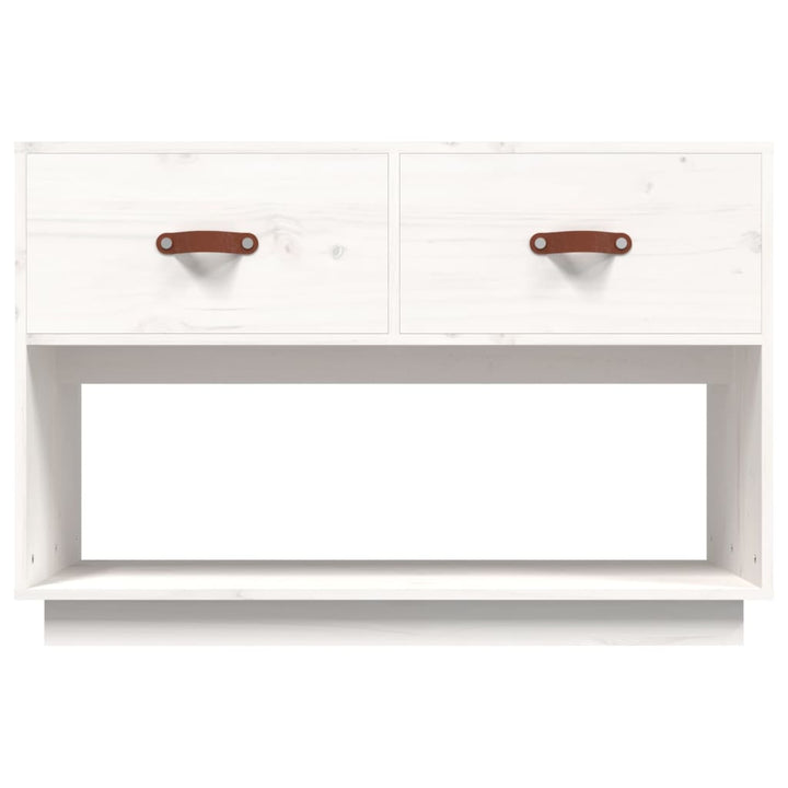 tv-bord 90x40x60 cm massivt fyrretræ hvid