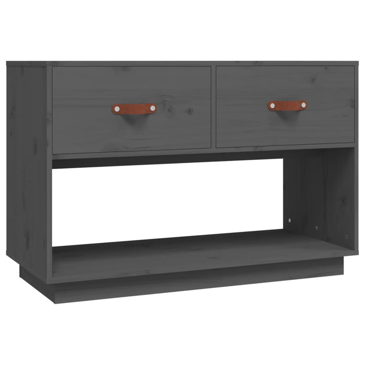 tv-bord 90x40x60 cm massivt fyrretræ grå