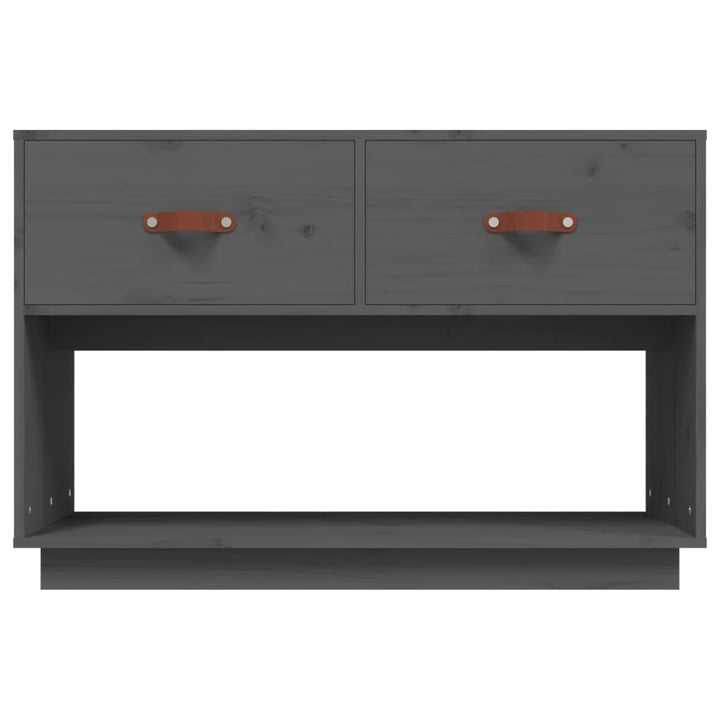 tv-bord 90x40x60 cm massivt fyrretræ grå
