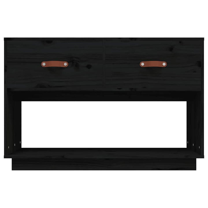 tv-bord 90x40x60 cm massivt fyrretræ sort