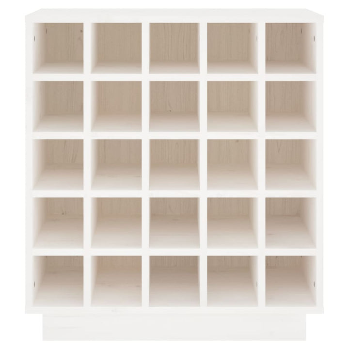 Vinskab 55,5x34x61 cm massivt fyrretræ hvid