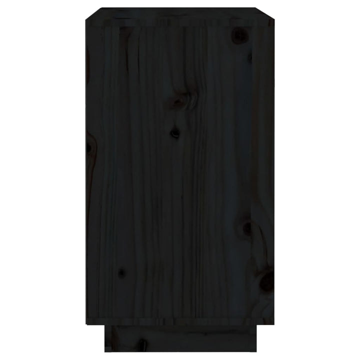 Vinskab 55,5x34x61 cm massivt fyrretræ sort