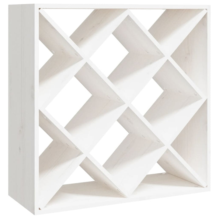 vinreol 62x25x62 cm massivt fyrretræ hvid