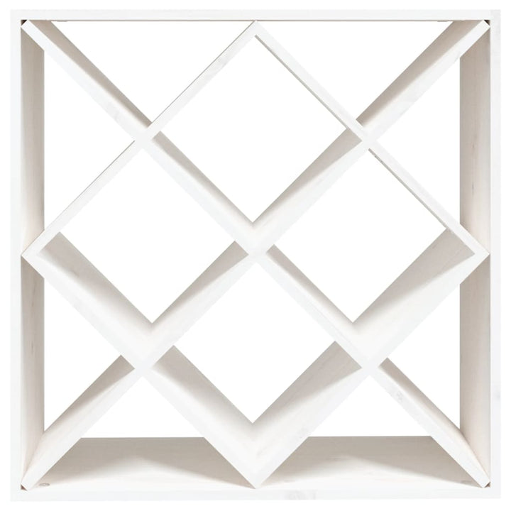 vinreol 62x25x62 cm massivt fyrretræ hvid