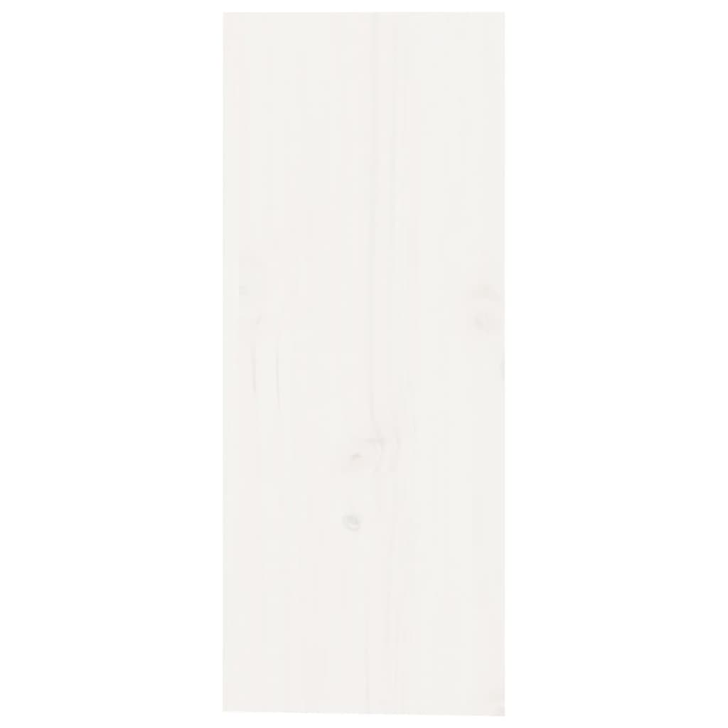 vinreol 62x25x62 cm massivt fyrretræ hvid