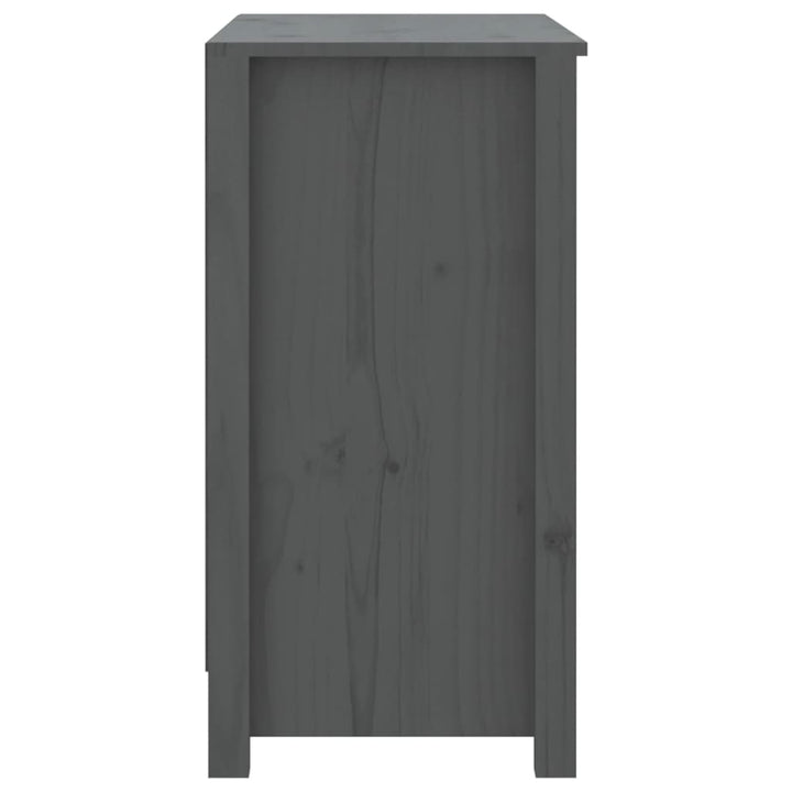 bogreol 80x35x68 cm massivt fyrretræ grå