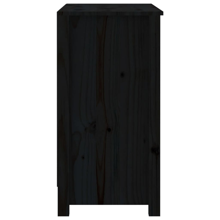 bogreol 80x35x68 cm massivt fyrretræ sort
