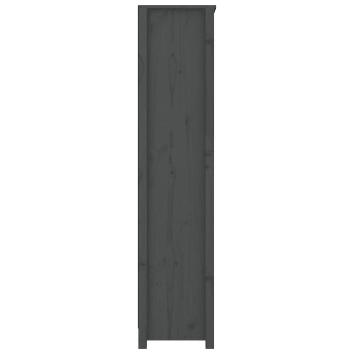 bogreol 80x35x154 cm massivt fyrretræ grå