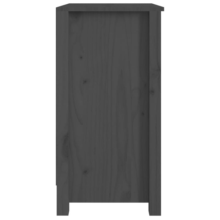 bogreol 50x35x68 cm massivt fyrretræ grå