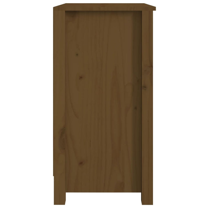 bogreol 50x35x68 cm massivt fyrretræ gyldenbrun