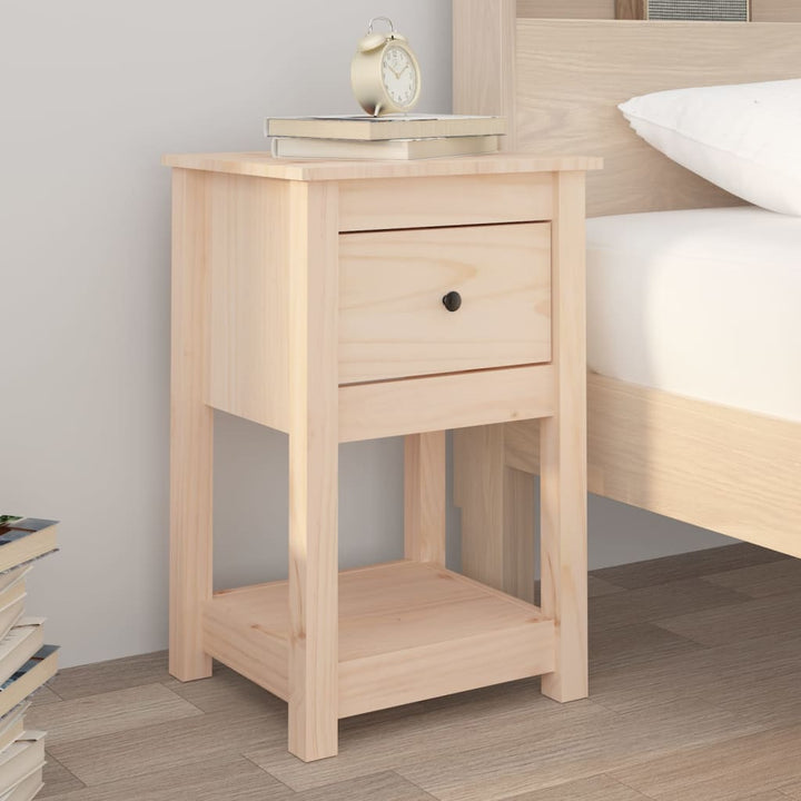 sengeborde 2 stk. 40x35x61,5 cm massivt fyrretræ