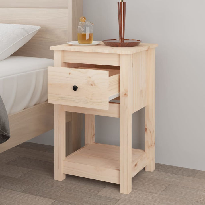 sengeborde 2 stk. 40x35x61,5 cm massivt fyrretræ