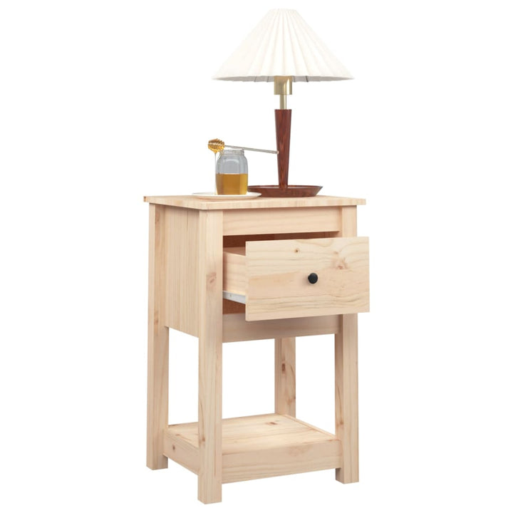 sengeborde 2 stk. 40x35x61,5 cm massivt fyrretræ