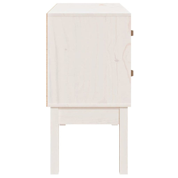 konsolskab 90x40x78 cm massivt fyrretræ hvid