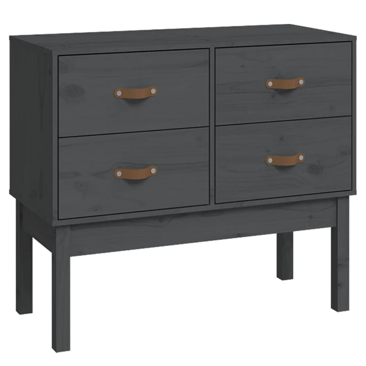 konsolskab 90x40x78 cm massivt fyrretræ grå