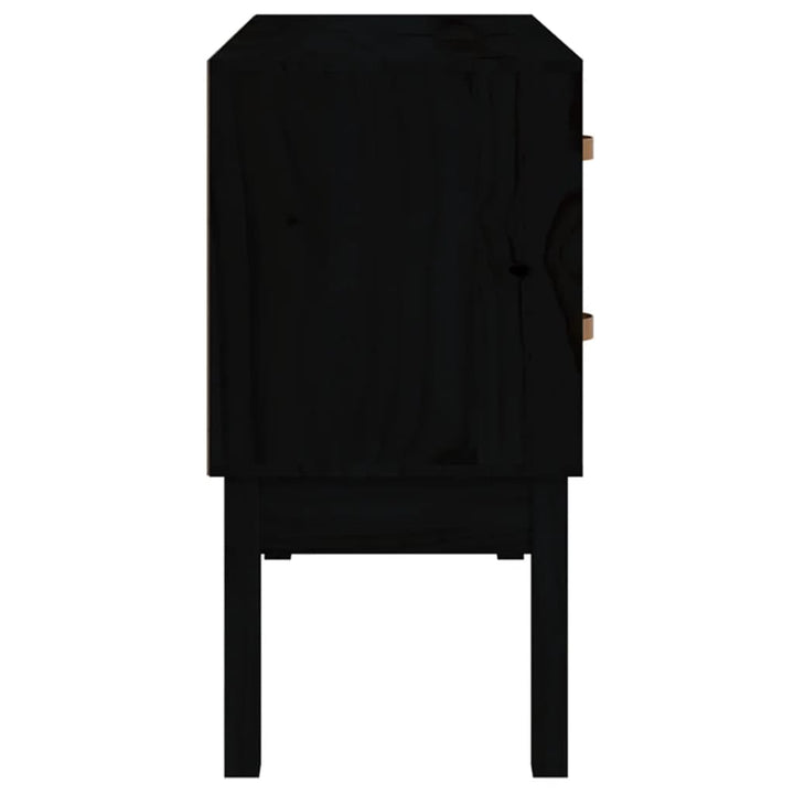 konsolskab 90x40x78 cm massivt fyrretræ sort