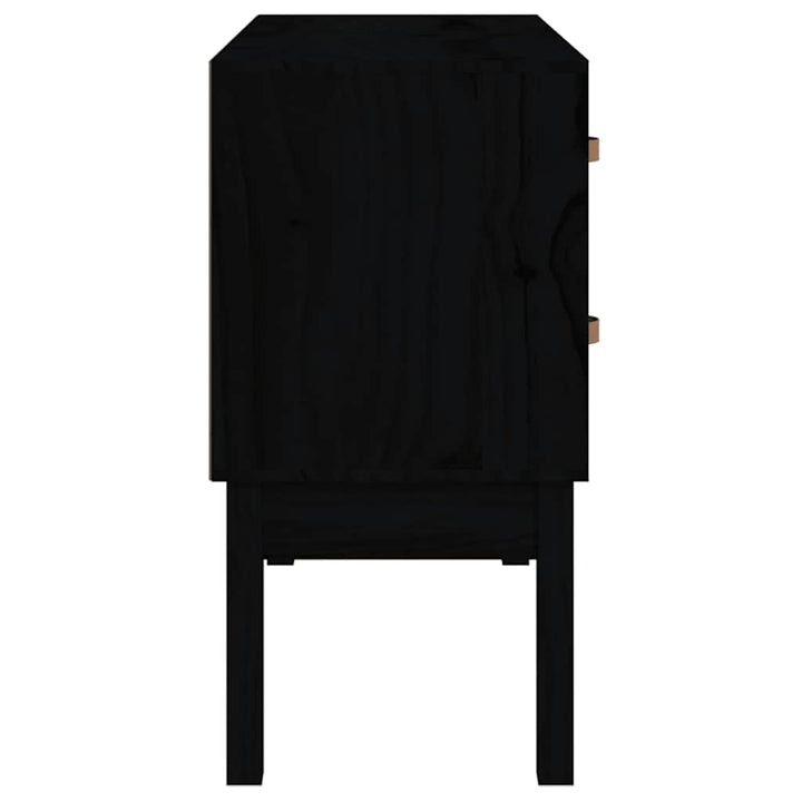 konsolskab 90x40x78 cm massivt fyrretræ sort