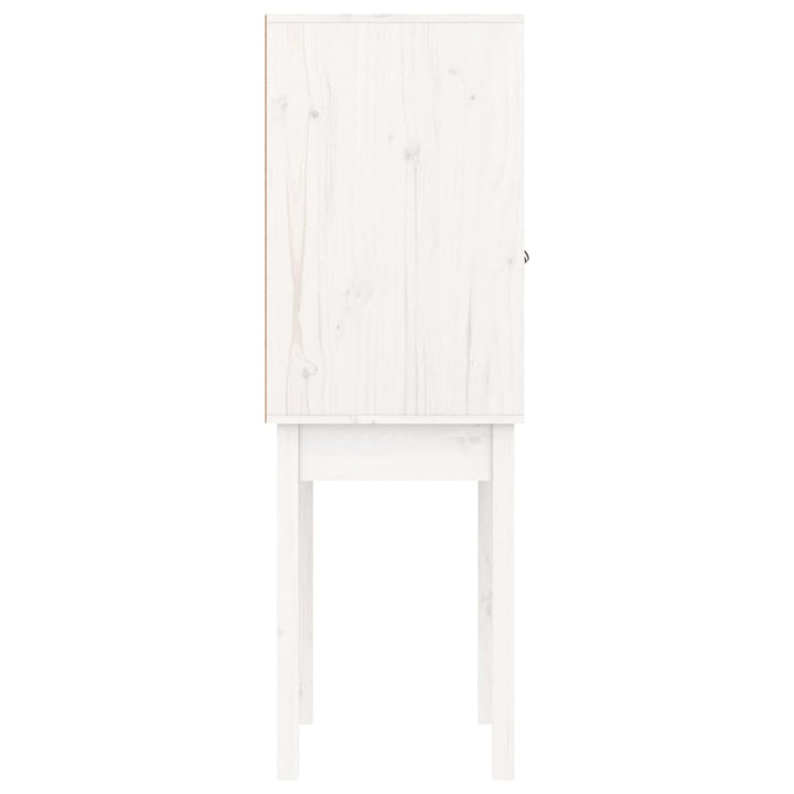 højskab 60x40x120 cm massivt fyrretræ hvid