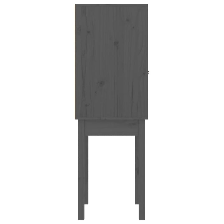 højskab 60x40x120 cm massivt fyrretræ grå