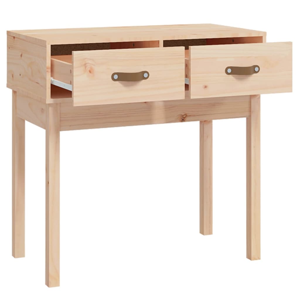 konsolbord 76,5x40x75 cm massivt fyrretræ