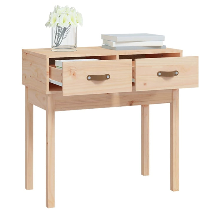 konsolbord 76,5x40x75 cm massivt fyrretræ