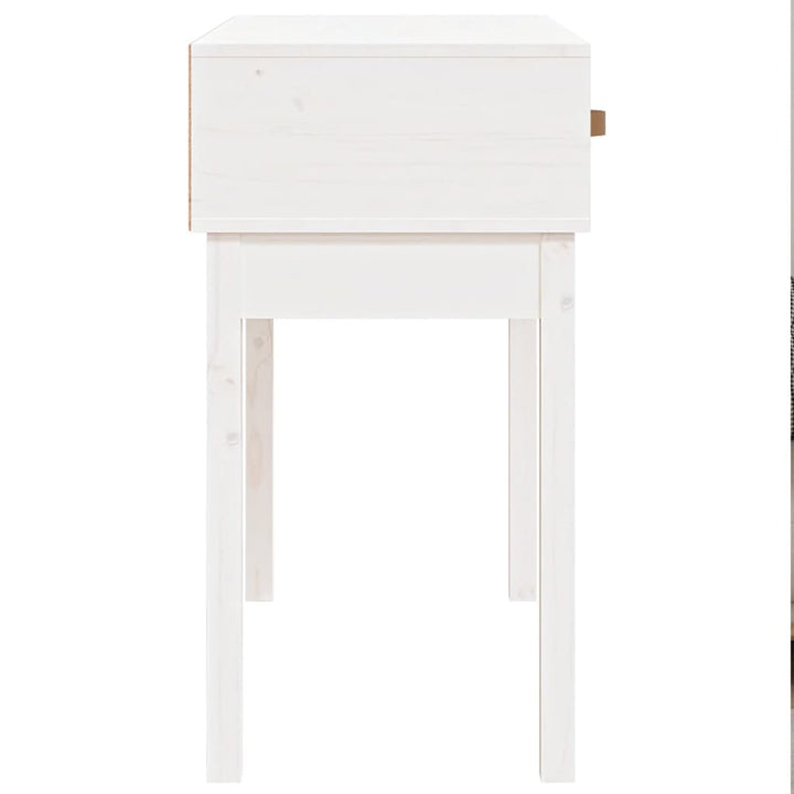 konsolbord 76,5x40x75 cm massivt fyrretræ hvid