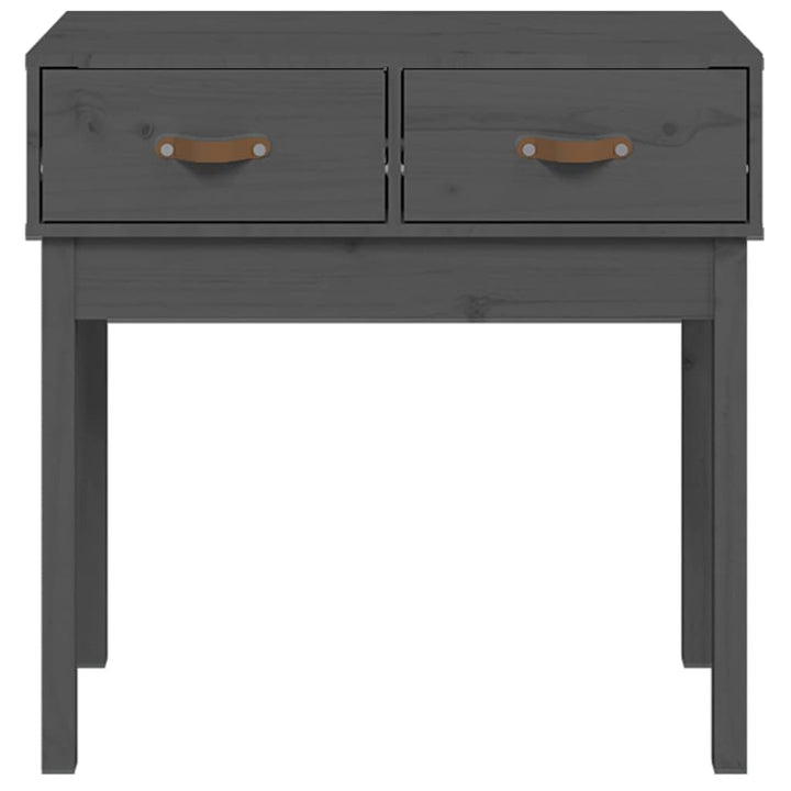 konsolbord 76,5x40x75 cm massivt fyrretræ grå