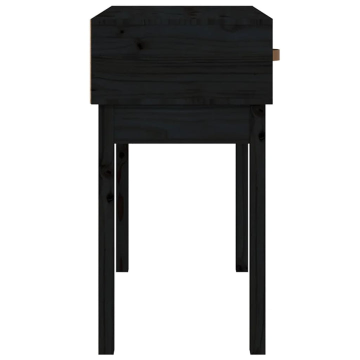 konsolbord 76,5x40x75 cm massivt fyrretræ sort