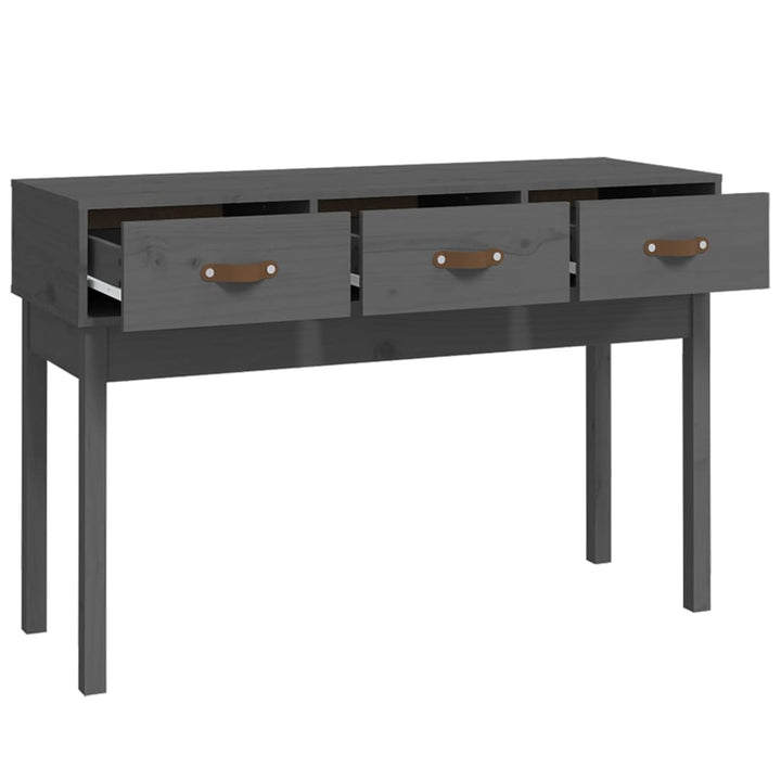 konsolbord 114x40x75 cm massivt fyrretræ grå