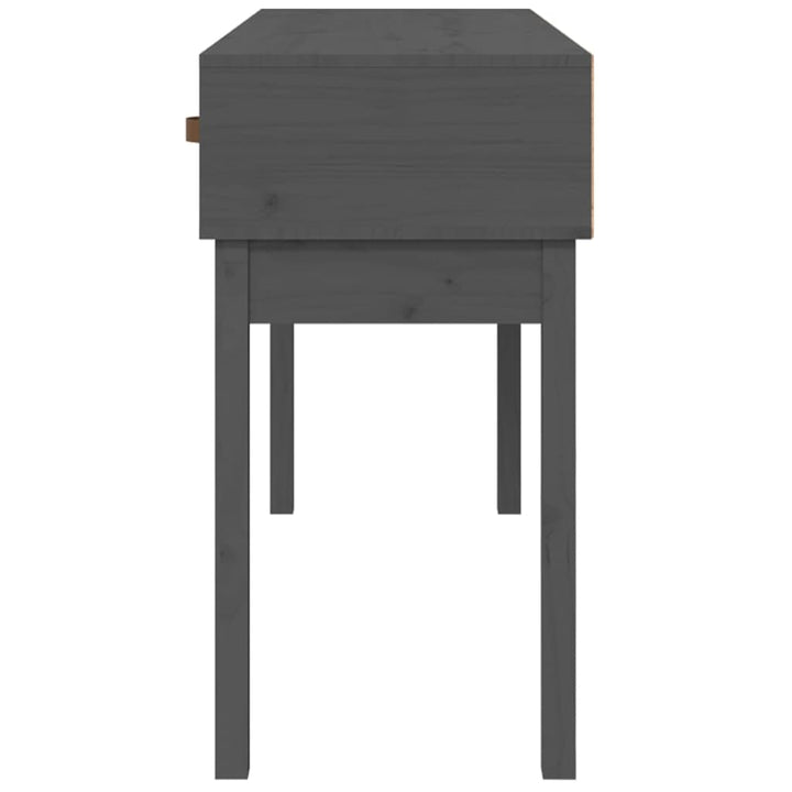 konsolbord 114x40x75 cm massivt fyrretræ grå