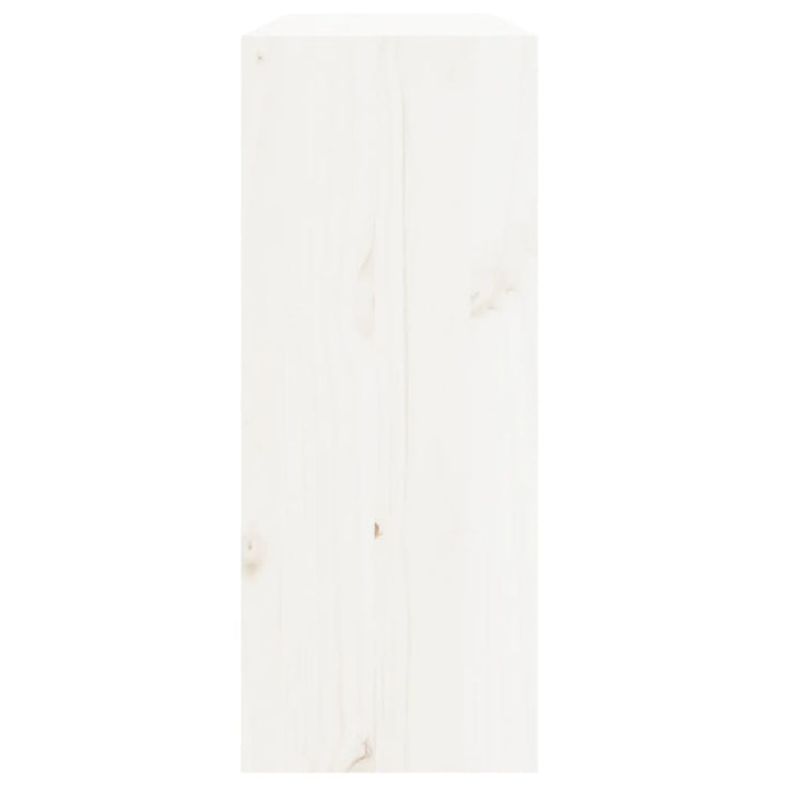 vinreol 62x25x62 cm massivt fyrretræ hvid