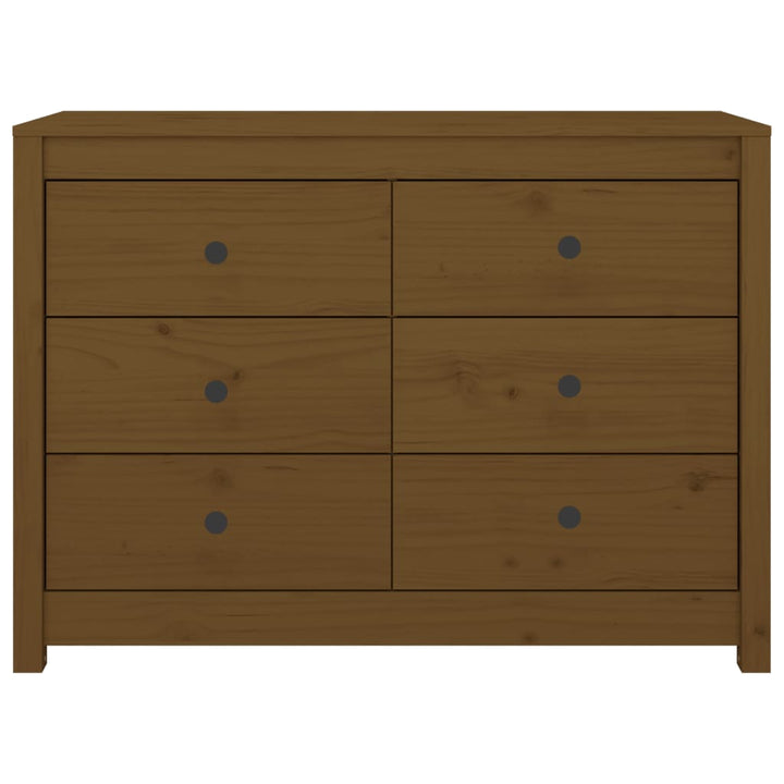 kommode 100x40x72 cm massivt fyrretræ gyldenbrun
