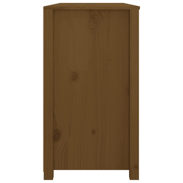 kommode 100x40x72 cm massivt fyrretræ gyldenbrun