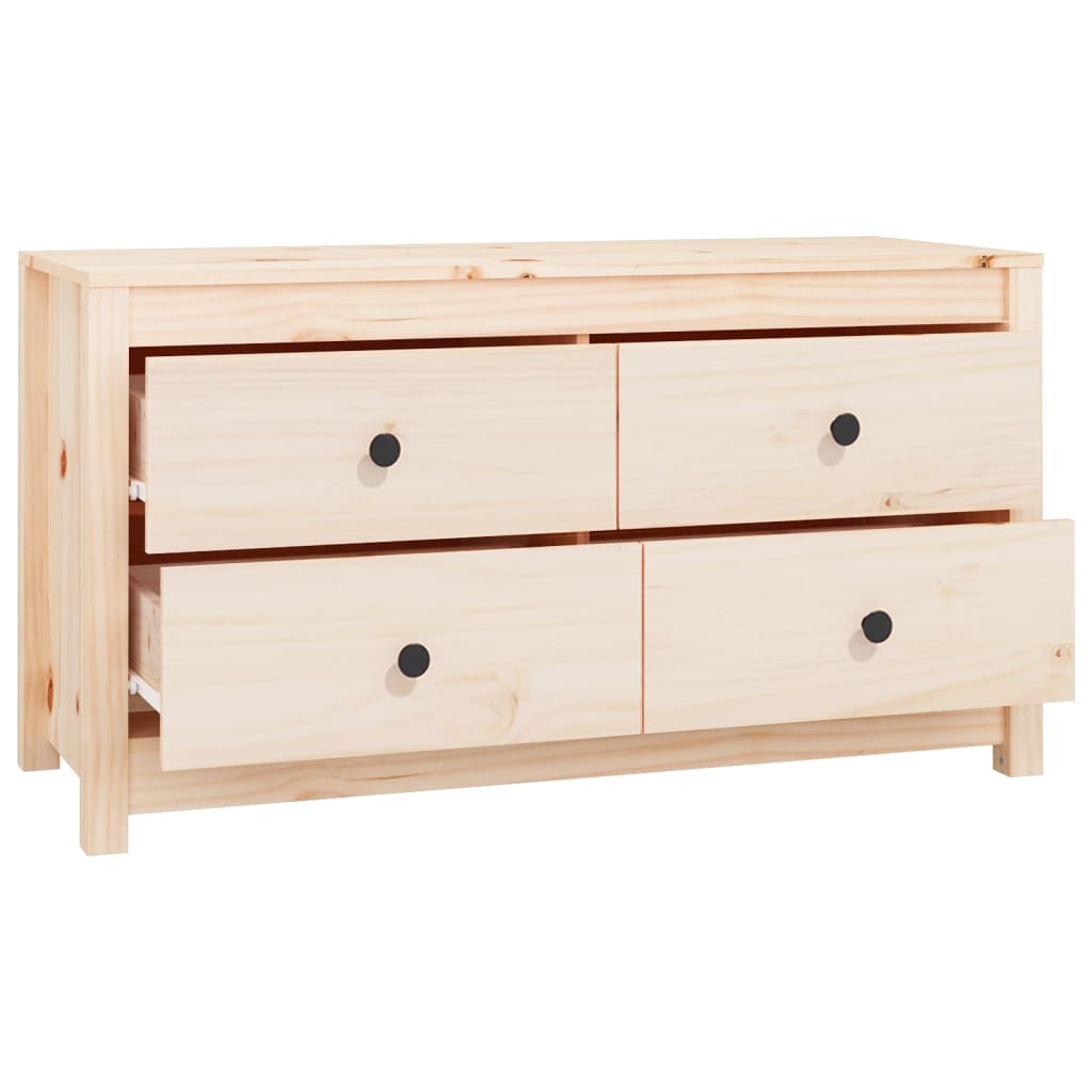 kommode 100x40x54 cm massivt fyrretræ
