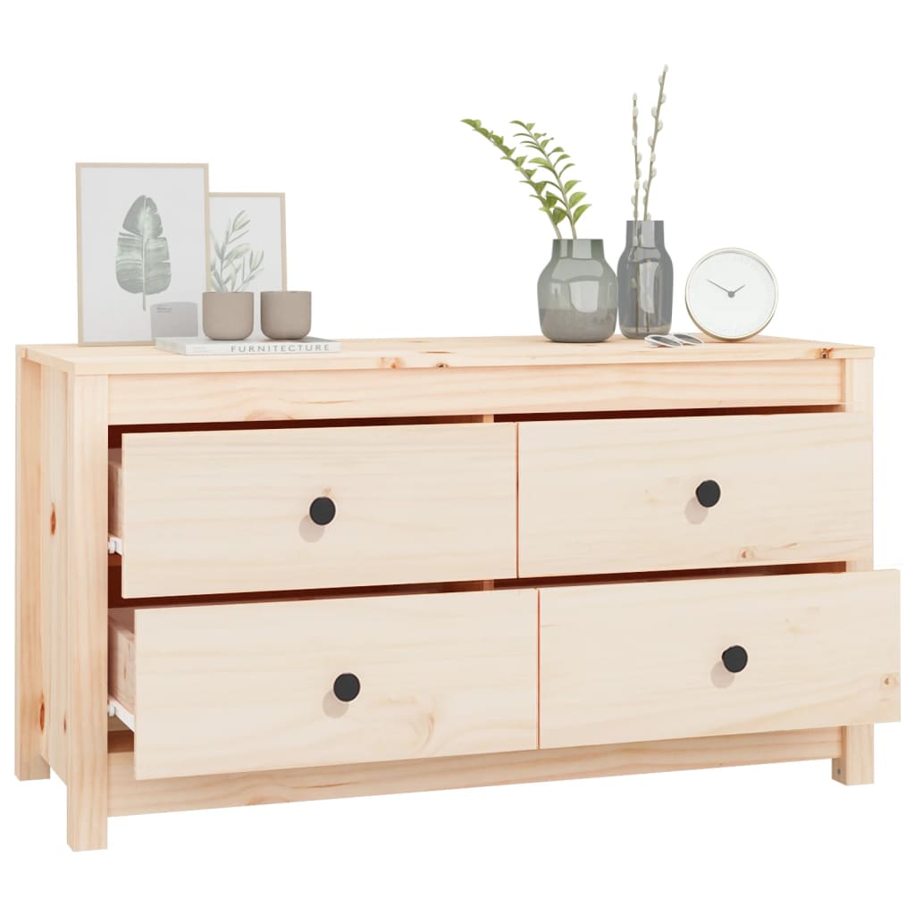 kommode 100x40x54 cm massivt fyrretræ