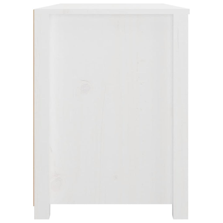 kommode 100x40x54 cm massivt fyrretræ hvid