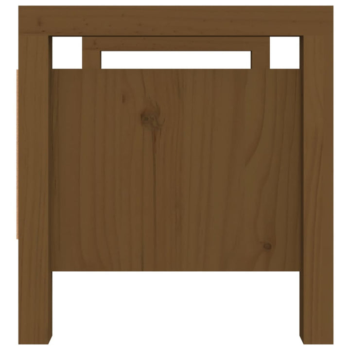 entrébænk 80x40x43 cm massivt fyrretræ gyldenbrun