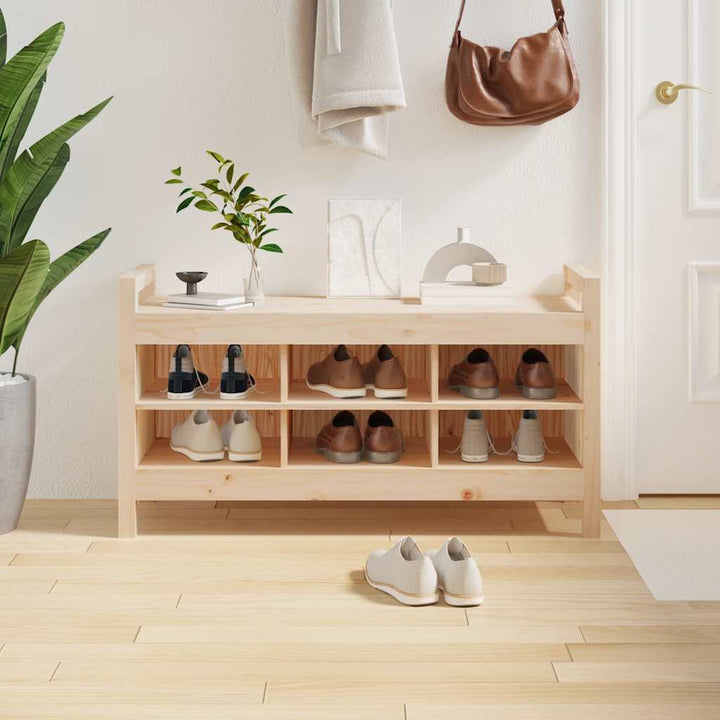 entrébænk 110x40x60 cm massivt fyrretræ