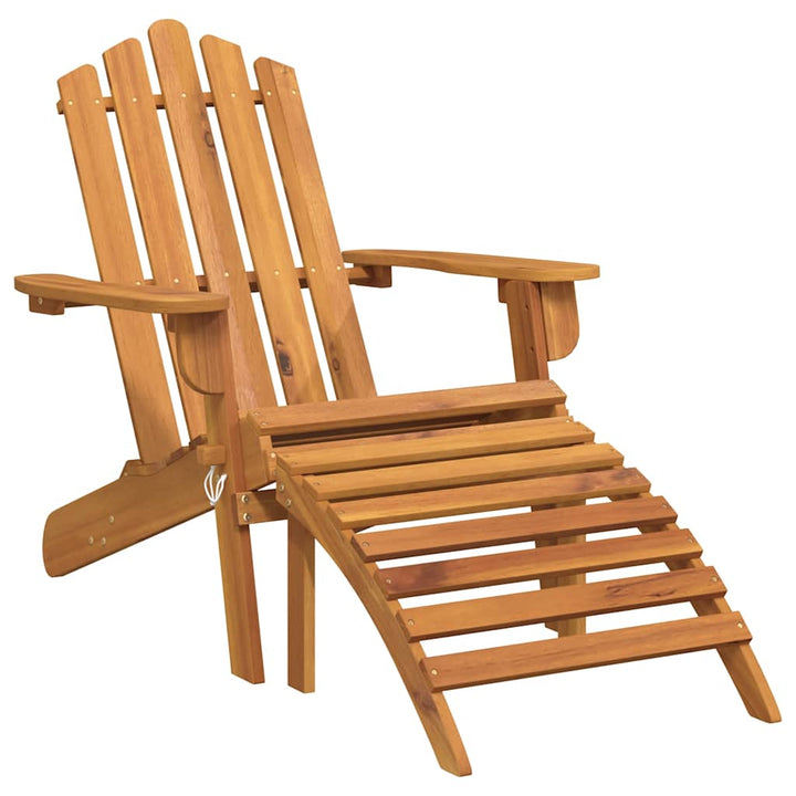 Adirondack-stole med fodstøtter 2 stk. massivt akacietræ