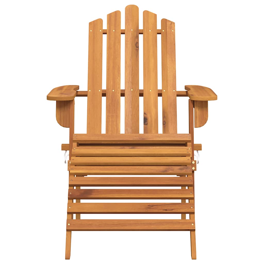Adirondack-stole med fodstøtter 2 stk. massivt akacietræ