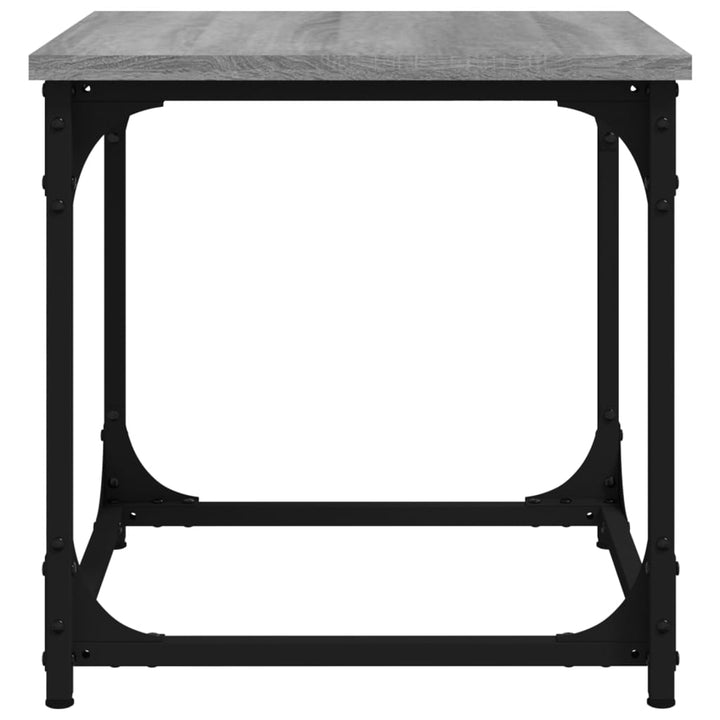 sidebord 40x40x40 cm konstrueret træ grå sonoma-eg