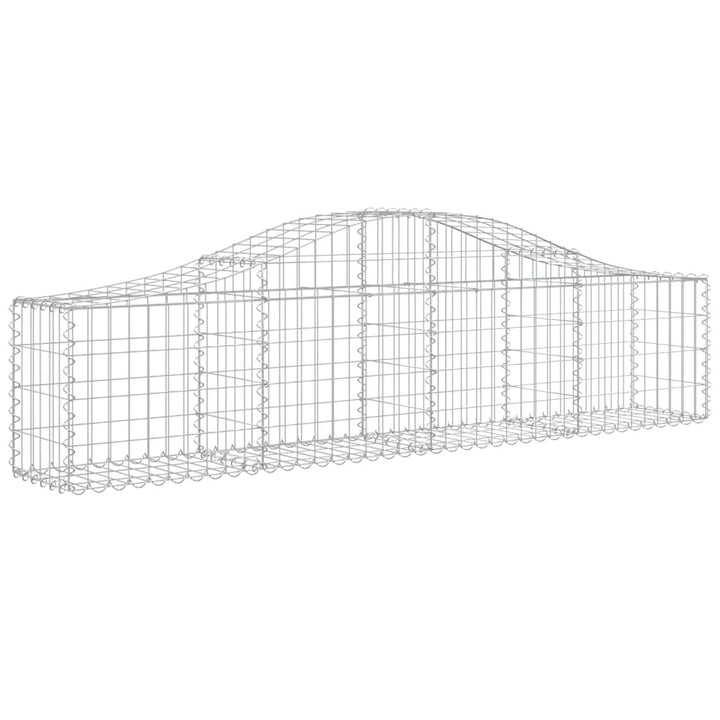 buede gabionkurve 2 stk. 200x30x40/60 cm galvaniseret jern