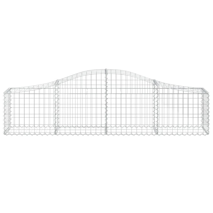 buede gabionkurve 2 stk. 200x30x40/60 cm galvaniseret jern