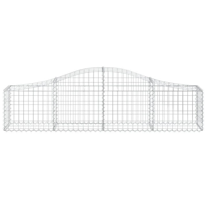 buede gabionkurve 3 stk. 200x30x40/60 cm galvaniseret jern